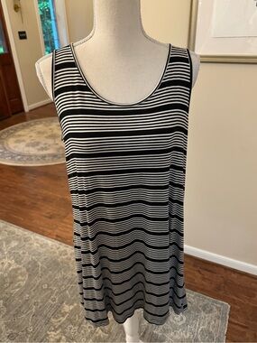 Comfy USA Striped Organic Sleeveless Tunic Top. Like New!